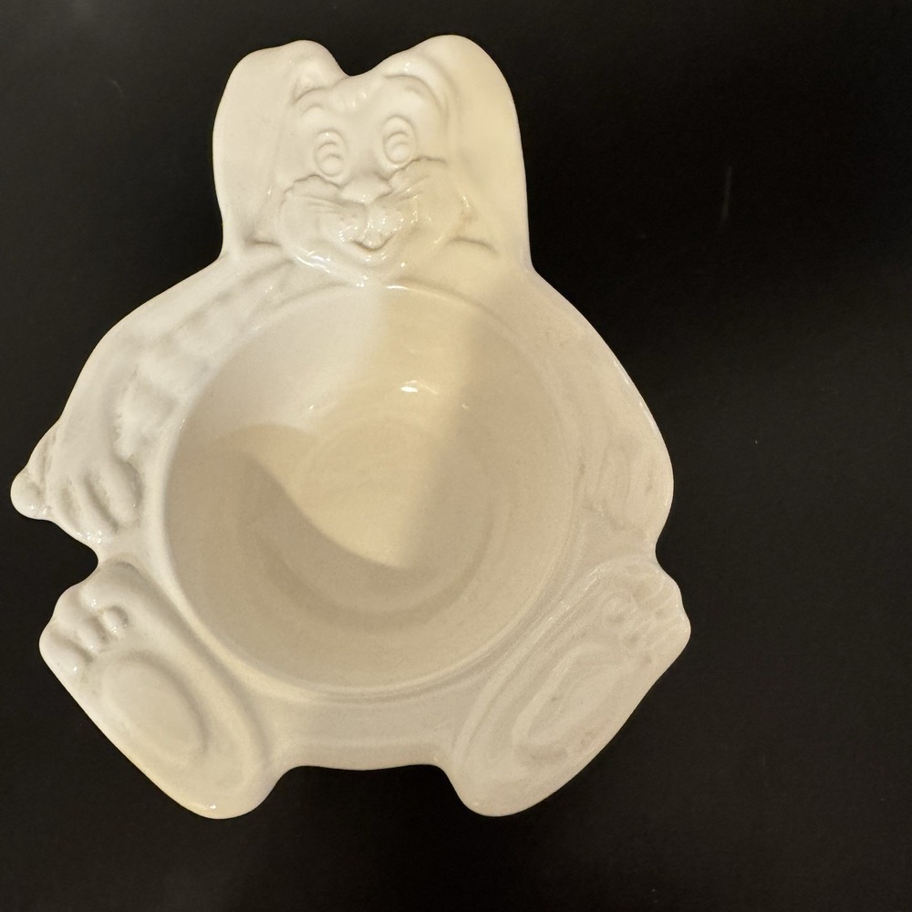 Vintage Pfaltzgraff Pottery Heritage White Bunny Rabbit Bowl‎ Dish